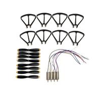 JfdLbv Drone Accessory Foldable Quadcopter Propeller Props Parts Blade Protective Blades Guard For 4D-V30 V30(8black guard kit)