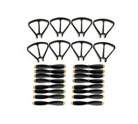 JfdLbv Drone Accessory Foldable Quadcopter Propeller Props Parts Blade Protective Blades Guard For 4D-V30 V30(16prop 8black guard)