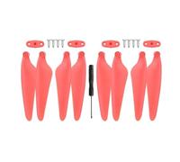 JfdLbv RC Quadcopter Drone Spare Parts Blades Propeller Blade Clip Clamp Repair Wings Accessories For H117S ZPro Z2(Red Props 8pcs)