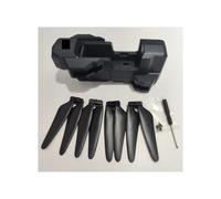 JfdLbv Spare Parts Upper Lower Cover Body Shell Blade Propeller 4PCS For F11 F11S Foldable Brushless Motor RC Quadcopter Drone(Black)