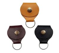 JFdvshsju Guitar Pick Holder, 3Pcs/set Guitar Pick Keychain, Leather Guitar Picks Case Bags, Guitar Pick Case Holder, Gift for Guitar Players Musicians Accessories