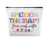 JFEHBFL Speech Therapy Gifts Makeup Bag, Funny Speech Pathologist Gifts, Speech Language Therapist Medical Cosmetic Bag SLP Gifts for Women Language Teacher Speech Therapy Assistant