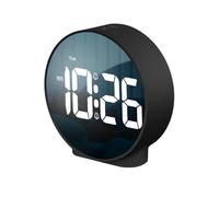 JFERDX Desktop Dual Alarm Clock With Digital LED 12/24H Snooze Function Day Of The W isplay Bedside Travel Clock,Black