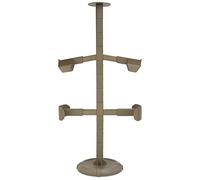 JFFCESTORE Detachable Tactical Helmet Vest Armour Stand Display Adjustable Tactical Gear Carrier Holder Stand Waist Belt Helmet Mask Stand Cross Display (BROWN)