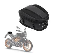 JFG RACING Motorcycle Bag, Motorcycle Tail Bag, Waterproof Motorbike Seat Bag with PU Leather, Mini Saddle Bag Luggage Backpack & Rear Storage Bag for Sportbike Street Bike Scooter