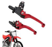 JFG RACING Motorcycle Clutch Brake Lever 7/8'' 22mm Folding Levers Aluminum Alloy Universal for 110cc 125cc 140cc 150cc SSR Apollo RFZ 125 DBX18/19 Xpro Coolster Thumpstar Baja Dirt Pit Bike Red