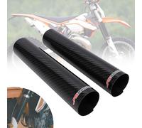 JFG RACING Motorcycle Front Fork Guard Wrap Carbon Fiber Shock Absorber Guard Gaiters Gators Boots Adjustable Universal For Dirt Bike On/Off Road-170mm
