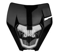 JFG RACING Motorcycle Headlight LED, Fairing Light Headlamp, Black
