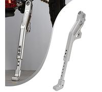 JFG RACING Motorcycle Kickstand,Motorcycle Side Stand Adjustable,Foot Brace Parking Leg Support for Sur Ron Light Bee S/X X160/X260-Silver