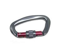 JFGCTYHXY Carabiner, 25KN Mountaineering Caving Rock Climbing Carabiner D Shaped Safety Master Screw Lock Buckle Escalade Equipement(Gray Color)