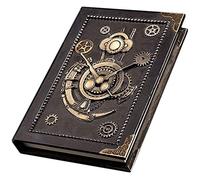 JFGCTYHXY Notebooks, History Diary Hardcover Cortical Metal Material Journal Classic Ruled Premium Thick Paper 6.5'x5'(B)