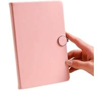 JFGCTYHXY Notebooks, Refillable 6 Round Ring Binder Cover For A5 Filler Paper,Leather Journal Personal With Magnetic Buckle Diary(C)