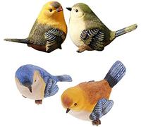 JFGCTYHXY office desktop decorations, 4pcs Birds Resin Fake Ornament Decoration Artificial Statues