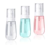 JFGDVW 3 Pcs Small Spray Bottle, Plastic Travel Bottles, Leak-Proof, Portable And Durable Mini Spray Bottle, Multipurpose And Reusable, For Perfume Skincare Makeup Lotion (2oz 60ml)
