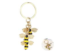 JFGDVW Cute Bee Keychain, Bee Keyring, for Women, Yellow Bee Keyring Purse Bag Wallet Key Chain Decor Accessories