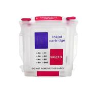 JFGIkLFD 1Pc 69ML Refillable Ink Cartridge Compatible With Designjet 500 510 500ps 800 800ps Plotter For 10 82 500 800 510 Printer Models(HP82 Magenta 1Pc)