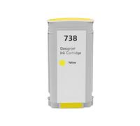JFGIkLFD 738 Compatible Ink Cartridge Compatible With HP738 738 Ink 676M6A 676M7A 676M8A 498N8A Color Ink Compatible With DesignJet T950 T850 Printers(130ML - Y)