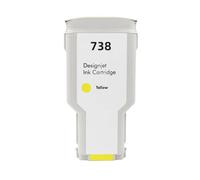 JFGIkLFD 738 Compatible Ink Cartridge Compatible With HP738 738 Ink 676M6A 676M7A 676M8A 498N8A Color Ink Compatible With DesignJet T950 T850 Printers(300ML - Y)