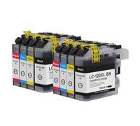 JFGIkLFD Aecteach 4pcs Compatible LC121 LC123 Ink Cartridge Compatible With Use With DCP-J552DW DCP-J752DW MFC-J470DW MFC-J650DW Printers(2 Set)