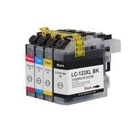 JFGIkLFD Aecteach 4pcs Compatible LC121 LC123 Ink Cartridge Compatible With Use With DCP-J552DW DCP-J752DW MFC-J470DW MFC-J650DW Printers(1 Set)