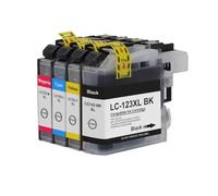 JFGIkLFD Aecteach Compatible LC121 LC123 123BK Replacement Ink Cartridge Compatible With MFC J650DW J6920DW J4710DW DCP J4110DW J152W(1 Set)