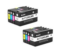 JFGIkLFD Compatible 712 XL Ink Cartridge 3ED71A 3ED67A Compatible With HP712 Compatible With DesignJet T210 T230 T250 T650 T630 Inkjet Refurbish printer(8color 2set)