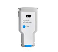 JFGIkLFD Compatible Ink Cartridge Compatible With HP738 738 Ink Compatible With DesignJet T950 T850 Printers Pigment 676M6A 676M7A 676M8A 498N8A(300ML - 738C)