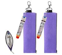 JFHNMLW 2 Pack Epi Pens Carrying Case, Insulated Epipen Carrying Case with Clip for 1 Epipen Asthma Allergy Medication Contains 2 Epipen Label (Purple)