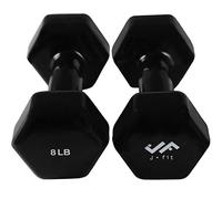 JFIT 8-Pound Vinyl Dumbbell Pair, Black