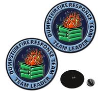 JFJXLM 2Pcs Dumpster Fire Pin Funny Enamel Pins Response Team Alloy Badges for Work Cute Novelty Backpack Pins Unique Humor Lapel Brooches Fire Flame Jewelry Accessories for Bags Hats Clothing