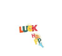 JFJXLM 2Pcs Letter Brooch Pin for Women Dainty Luck Happy Alloy Lapel Badges Colorful Metal Enamel Pins for Coat Sweater Scarves Shawl Fashion Trendy Jewelry Accessories Christmas Birthday Gifts