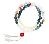 JFJXLM Beaded Bracelets for Women Double Layer Natural Crystal Bangle Colorful Elastic Stone Beads Bracelet Round Gemstones Stretch Bangles Fashion Boho Wrist Jewelry for Party Daily Use Gift
