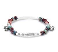 JFJXLM Ceramic Beaded Bracelet for Women Bohemia Porcelain Beads Stretch Bracelets Dainty Flower Charms Elastic Bracelet Chic Ethnic Adjustable Bracelets Fashion Christmas Birthday Jewelry Gifts