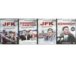 JFK 1-4 COMPLETE COLLECTION / 1. THE JFK ASSASSINATION CONSPIRACY FILES / 2. KENNEDY AND CASTRO THE SECRET HISTORY / 3. JFK THE LOST TAPES / 4. THE KENNEDY DETAIL = ULTIMATE 4x DVD UK SET [dvd]