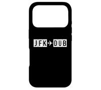 JFK DUB Flight Route New York to Dublin Codes Case for iPhone 17 Pro
