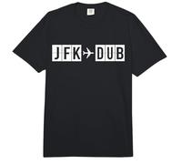JFK Dub Flight Route New York to Dublin Codes Comfort Colors Adult Heavyweight T-Shirt