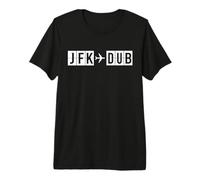 JFK Dub Flight Route New York to Dublin Codes Premium T-Shirt