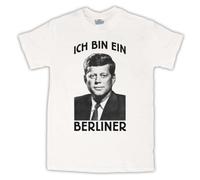 JFK Ich Bin EIN Berliner Mens T-Shirt, White, XL