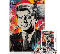 JFK Space Race Art Jigsaw 1000 Pieces for Teenagers Improve Overall Mental Performance Mindful Soothing Leisure Game (38x26cm)