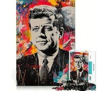 JFK Space Race Art Jigsaw Puzzle 1000 Piece Calm Game Serene Game Joyful Challenge (38x26cm)