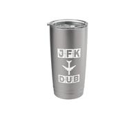 JFK to Dub Flight Route New York Dublin Codes Stainless Steel Insulated Tumbler