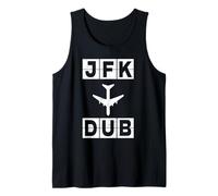 JFK to Dub Flight Route New York Dublin Codes Tank Top