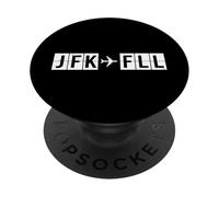JFK to FLL Airplane Route New York Fort Lauderdale PopSockets Adhesive PopGrip