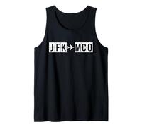 JFK to MCO Airplane Route New York Orlando Airport Code Tank Top