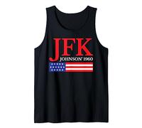 JFK Vintage Political John F Kennedy Johnson 1960 Tank Top