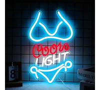 JFLLamp Bikini Crs LIGHT Neon Signs for Wall Decor Neon Lights for Business Led Signs Suitable for Man Cave Restaurant Office Bar Pub Led Art 5V Power Adapter 16.1 * 9.8 Inch(Azure+Red+White)