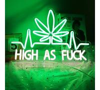 JFLLamp Leaf High as Neon Signs for Wall Decor Neon Lights for Bedroom Led Weed Neon Signs Suitable for Man Cave Living Room Beer Bar Game Room Hotel Birthday Party Restaurant Christmas Led Art Wall