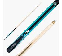 JFlowers AQUAMARINE Limited Edition 57 Inch One Piece Snooker and Pool Cue with Ebony Butt and 9.5mm Elk Master Tip