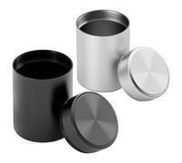 JFMANMSDS 2 Pcs Aluminum Storage Jar, Portable Small MiniSmell Airtight Sealing Jar, 70ml Multipurpose Storage Container, Smell Proof Container for Herbal Tea Coffee Spices Sugar Traveling