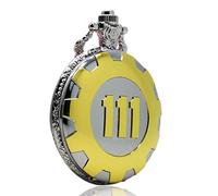 JFNHUTL Men's Pocket Watch Golden Fallout 4 Vault 111 Steampunk Quartz Pocket Watch Gifts for Men
